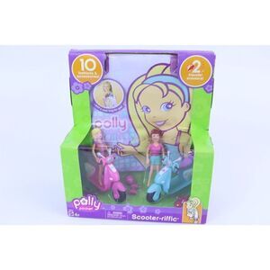 Polly Pocket Scooter - Riffic 2005 New Sealed 2 Scooters Friend And Bag